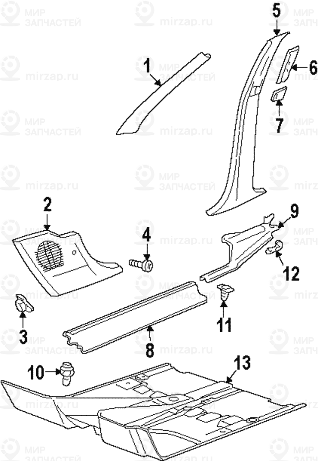 Облицовка днища Пд ANTHRAZIT 93
 BMW 51478187151