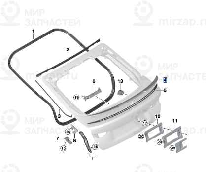 Задний Спойлер Грунтованный
 BMW 51625A12205