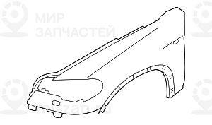 Крыло грунтованное л пд
 BMW 51657222995