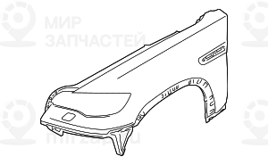 Крыло M загрунтованное Л Пд SRA
 BMW 51657238597