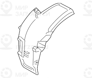 Кожух колесной ниши, передняя часть П Пд
 BMW 51717185164