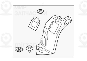 Кожух колесной ниши, передняя часть п пд
 BMW 51717290160
