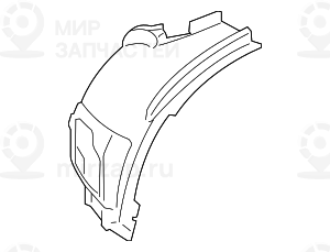Кожух колесной ниши, передняя часть л пд
 BMW 51717290853