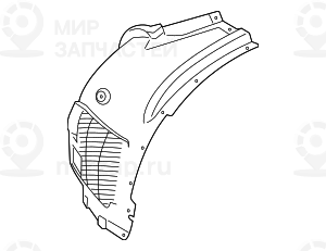 Кожух колесной ниши, передняя часть, Л Пд
 BMW 51717333521