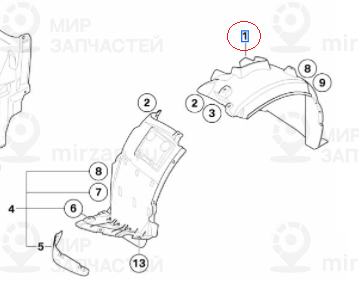Запчасть BMW 51718051595