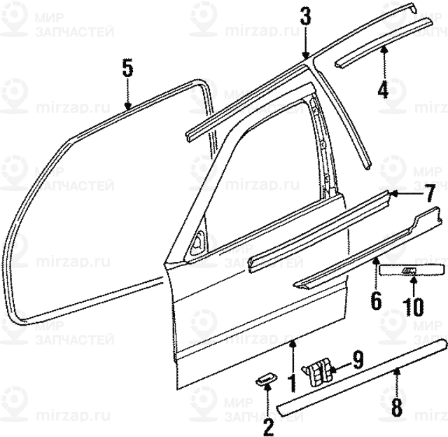 Уплотнитель каркаса крыши П
 BMW 51718233802