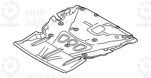 Motorraumabschirmung Mit Staulippen
 BMW 51758061871