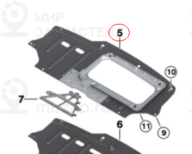 Motorraumabschirmung Hinten
 BMW 51758494819
