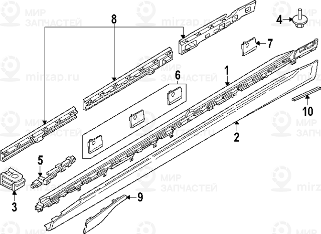 Satz Pdc Halter Vorn Rechts
 BMW 51775A62B84