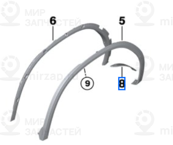 Verbreiterung Radlauf Hinten Rechts
 BMW 51777180930