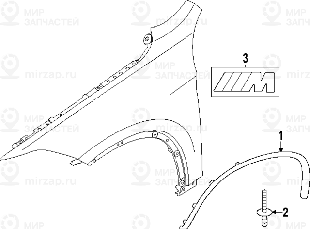 Radlaufblende Vorn Rechts
 BMW 51777332338