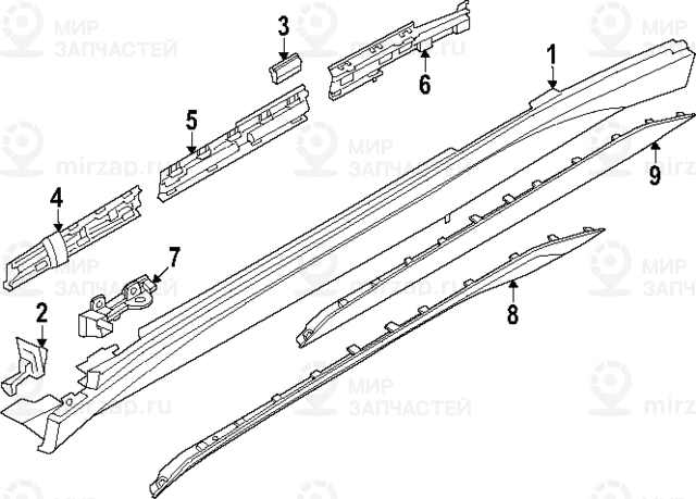 Schwellerverkleidung Rechts
 BMW 51777403398