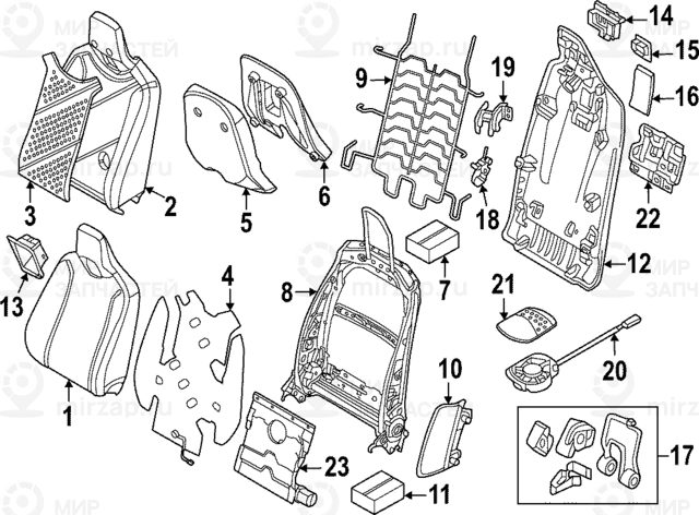 Ремонтный комплект, скобы
 BMW 52107240386