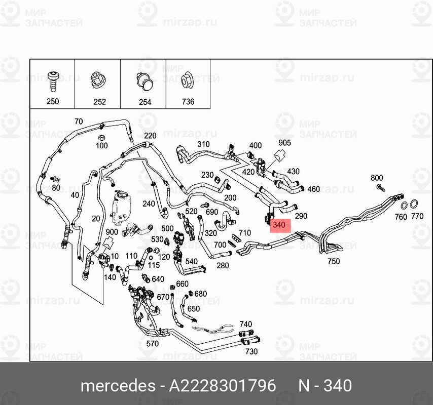Запчасть Mercedes-Benz A2228301796
