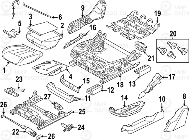 Satz Schrauben
 BMW 52107474985