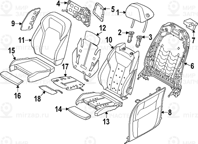 Держатель Накладки Слева
 BMW 52109893493