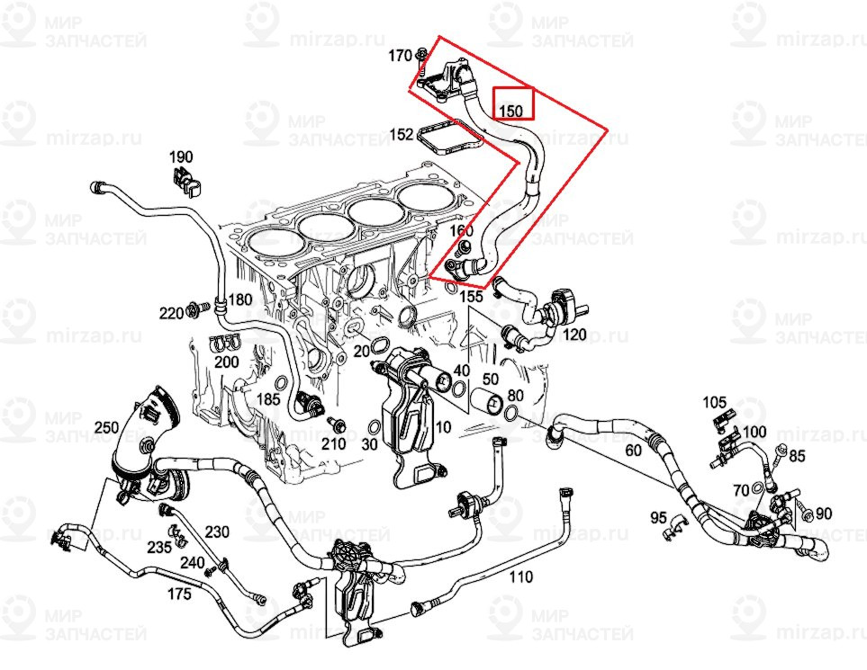 Вентиляционная трубка
 Mercedes-Benz A2740182100
