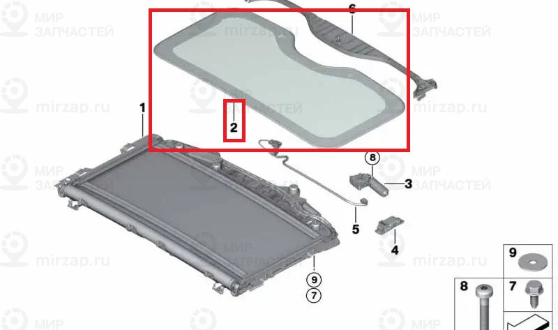 Стеклянная Крышка
 BMW 54107454034