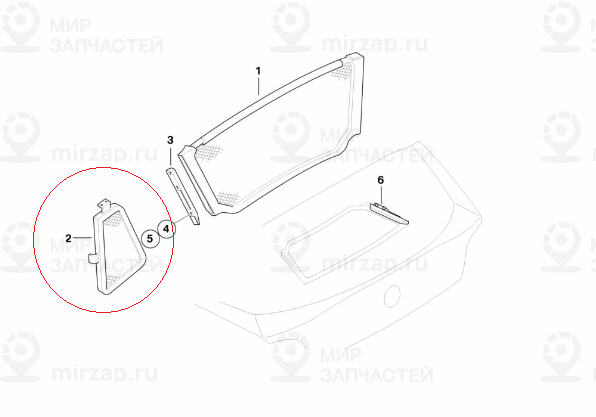 Ветрозащитная стенка П
 BMW 54347117748