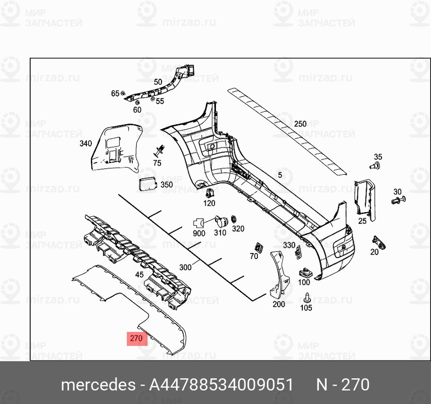 Запчасть Mercedes-Benz A44788534009051