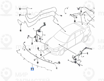 Провода щита передка
 BMW 61129286481