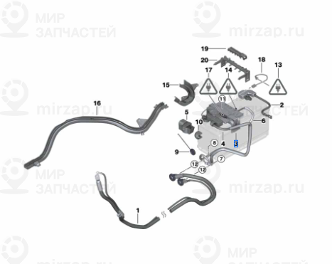 Монтажный блок с предохранителем
 BMW 61146971370