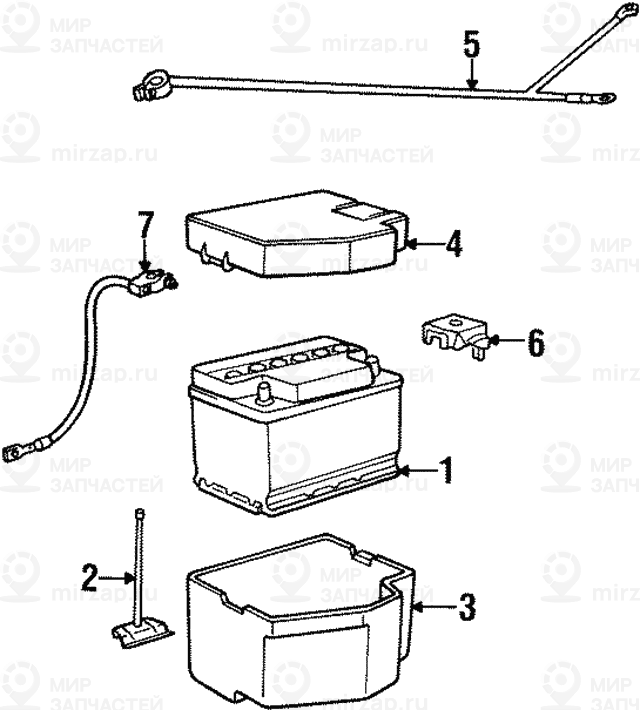 Крышка теплоизол. отсека аккумулятора 50AH, 65AH
 BMW 61218361676