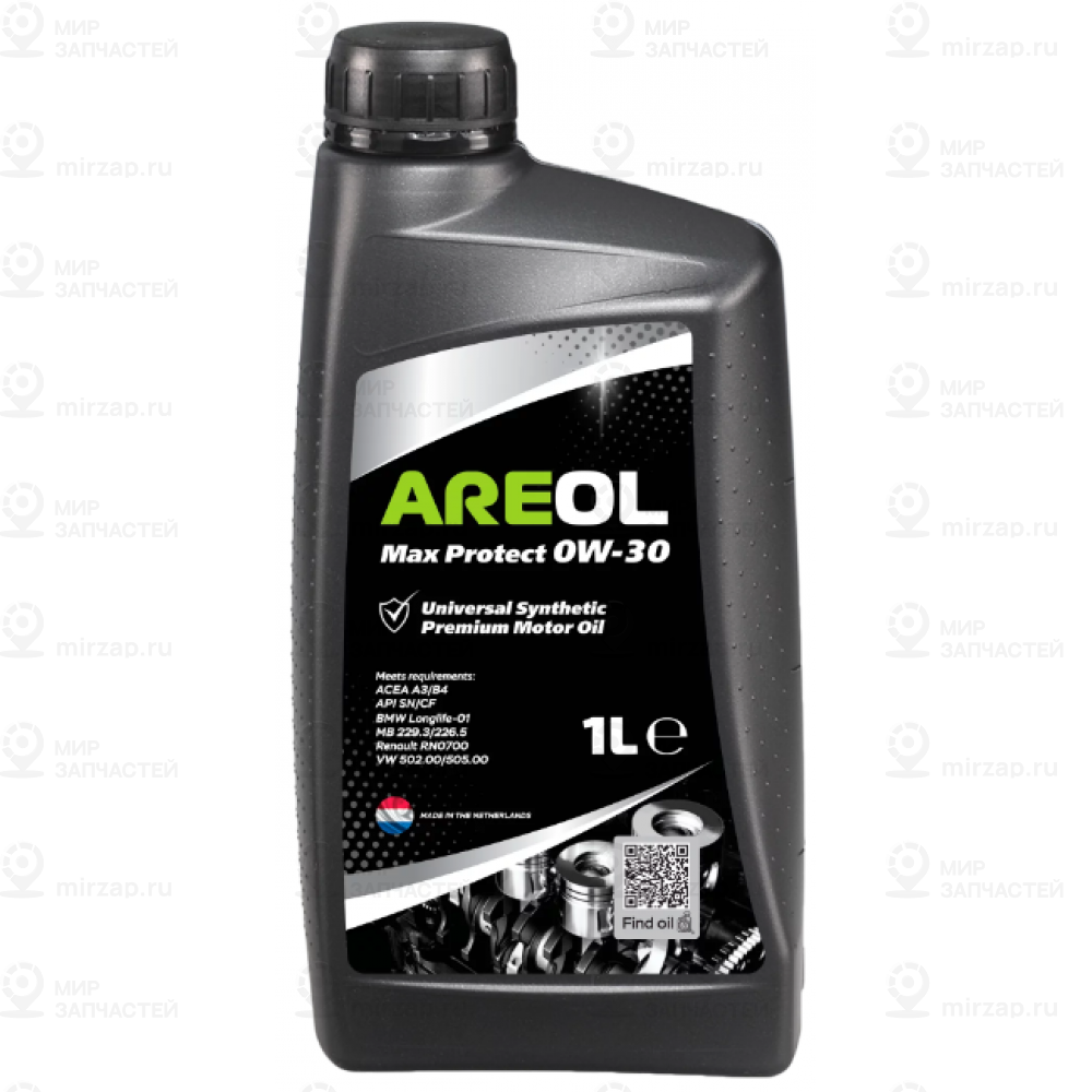 Areol Max Protect 0W30 (1L)_Масло Моторное! Синт.\ Acea A3/B4, Api Sn/Cf, Mb 229 AREOL 0W30AR057