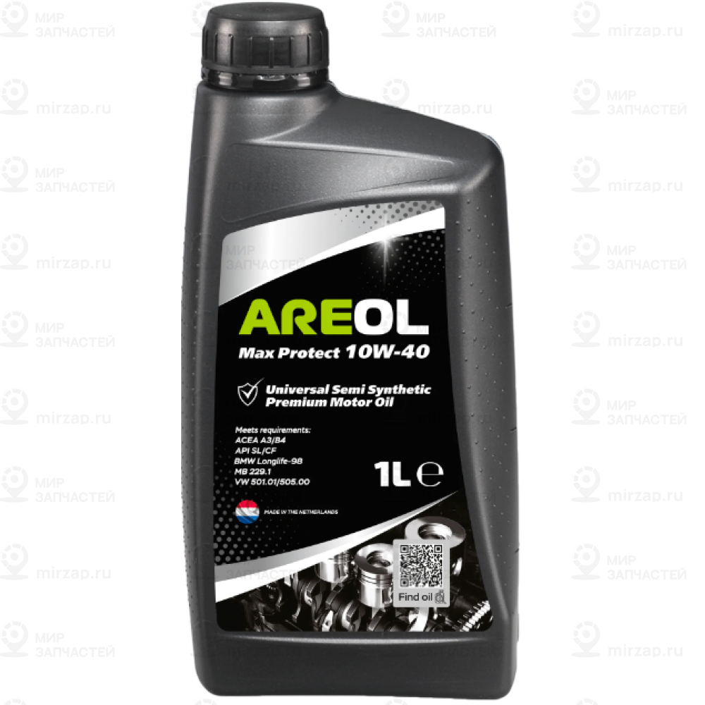 Areol Max Protect 10W40 (1L)_Масло Моторн.! Полусинт.\Acea A3/B3,Api Sl/Cf,Mb 22 AREOL 10W40AR002