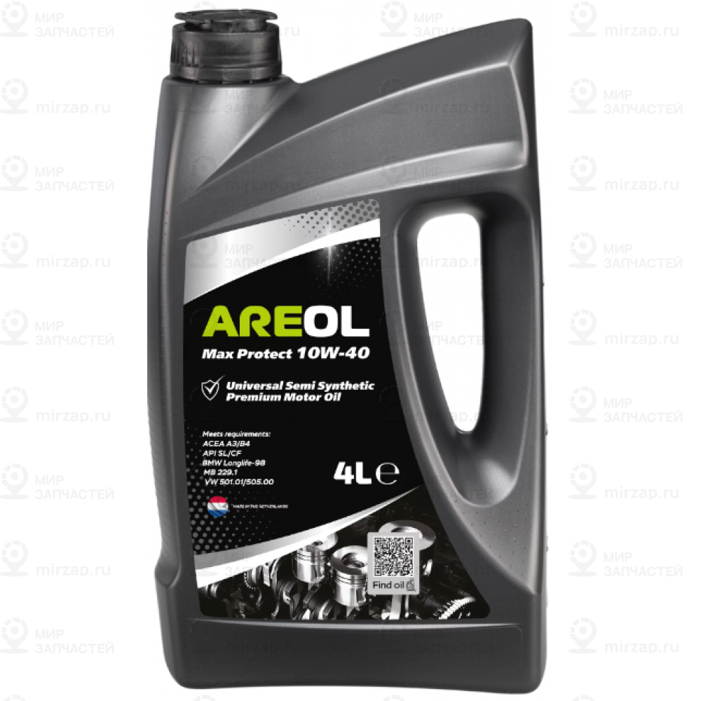 Areol Max Protect 10W40 (4L)_Масло Моторное!Полусинт.\Acea A3/B3,Api Sl/Cf,Mb 22 AREOL 10W40AR003