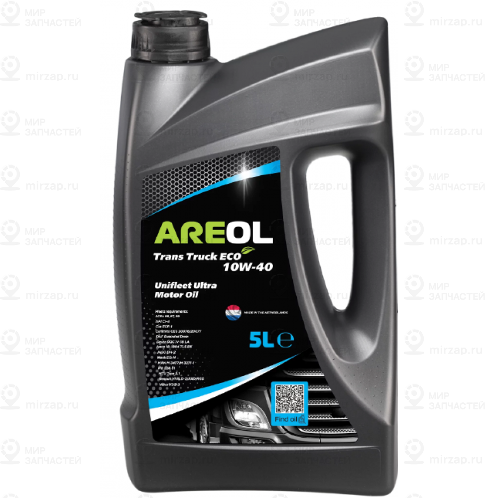 Areol Trans Truck Eco 10W40 (5L)_Масло Моторное! Синт.\Acea E6/E7, Api Ci-4, Vol AREOL 10W40AR050