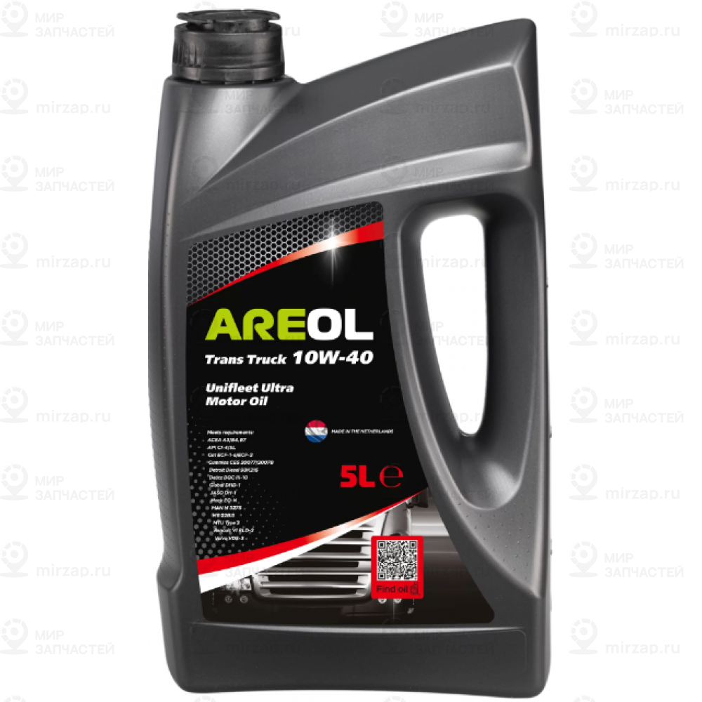 Areol Trans Truck 10W40 (5L)_Масло Моторное! Полусинт.\ Acea A3/B4/E7, Api Ci-4/ AREOL 10W40AR052
