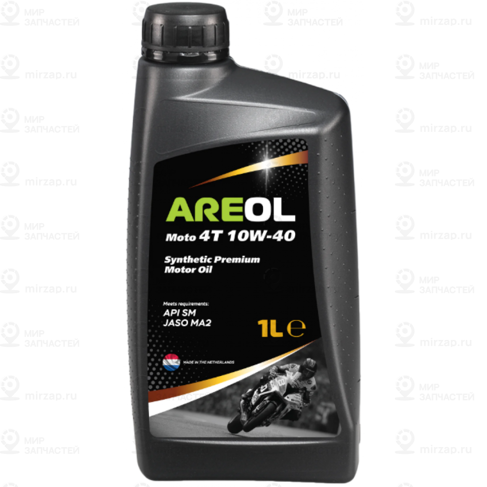 Areol Moto 4T (1L)_Масло Моторное 10W40! (Синт.) Для 4-Х Тактных Двиг.\ Api Sl,
 AREOL 10W40AR122