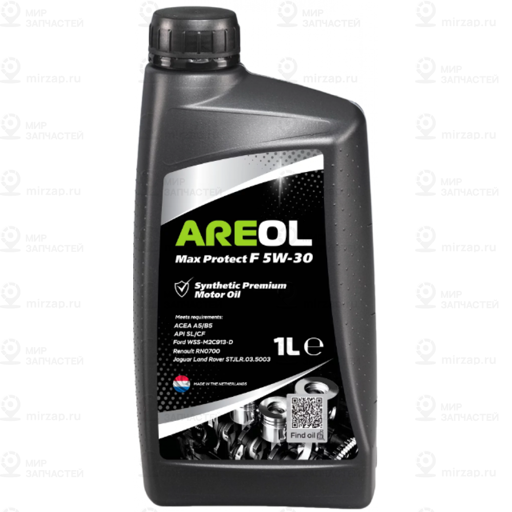 Areol Max Protect F 5W-30 (1L)_Масло Моторное! Синт.\ Acea A5/B5, Api Sl/Cf, For AREOL 5W30AR015