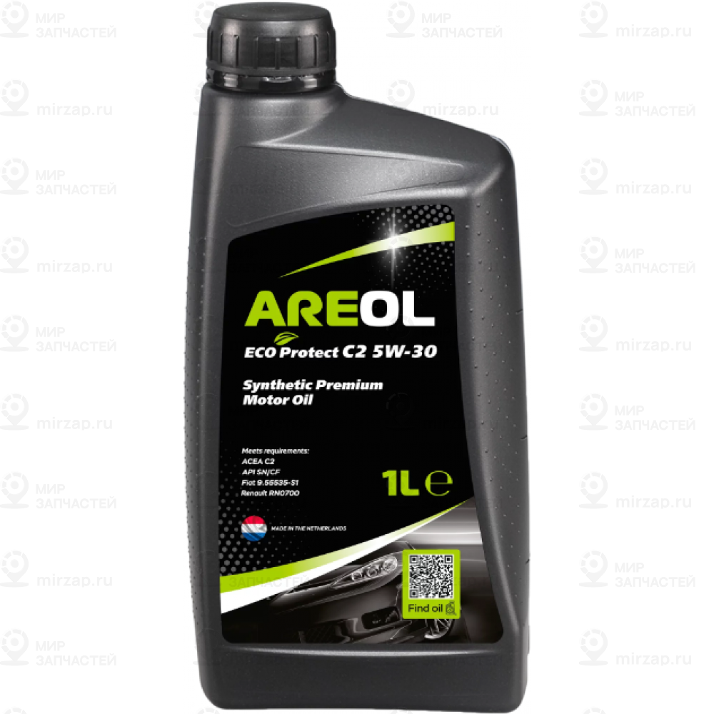 Areol Eco Protect C2 5W30 (1L)_Масло Моторное! Синт.\ Acea C2, Api Sn/Cf, Fiat 9 AREOL 5W30AR069