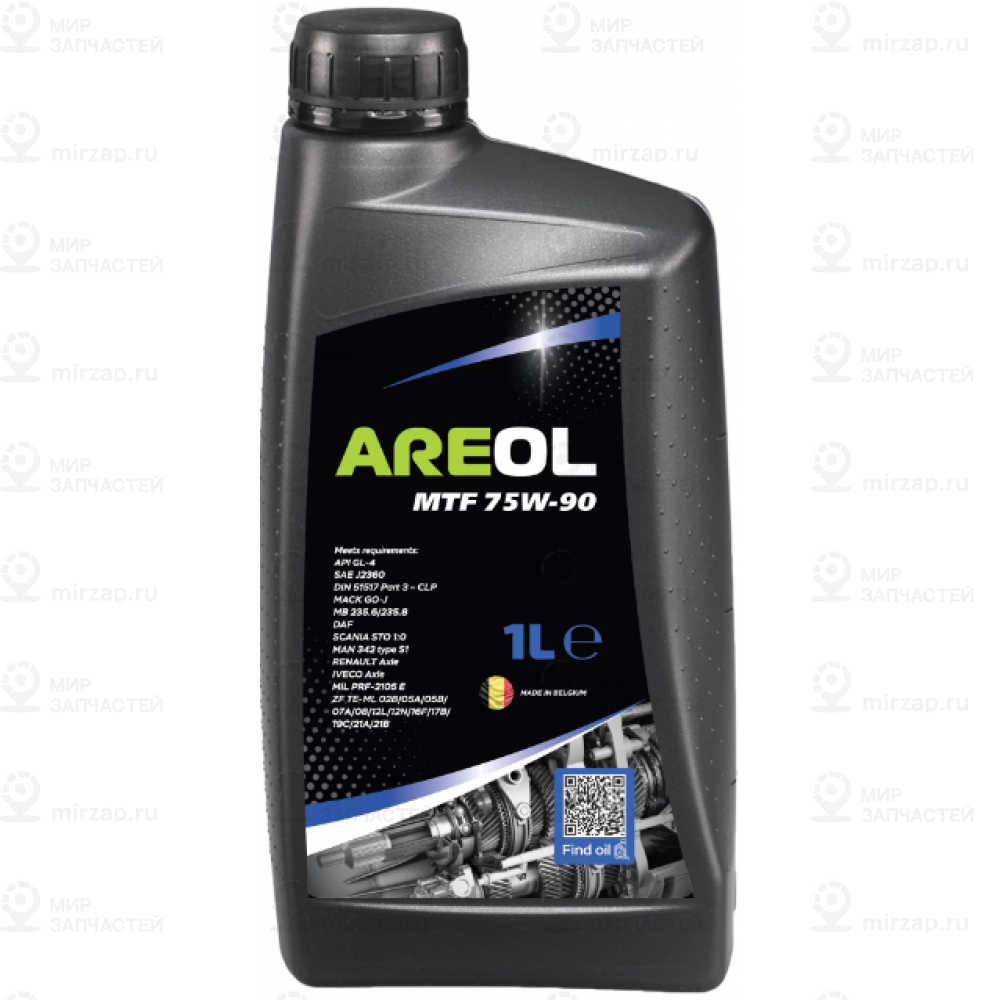Areol 75W90 (1L)_Масло Трансмиссионное! П/С\ Api Gl-4, Mb 235.1/235.11, Man 341
 AREOL 75W90AR085