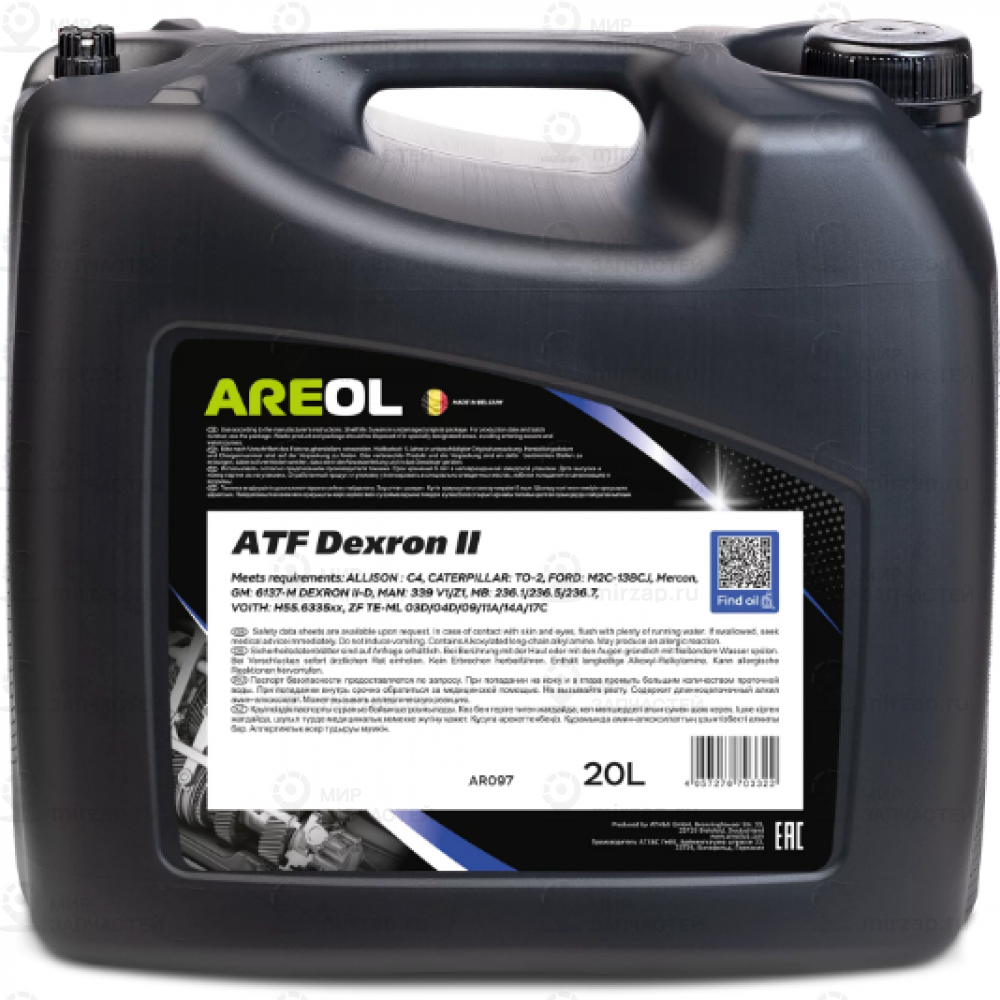 Areol Dexron Iid (20L)_Жидкость Гидравлическая!\ Gm 6137-M Dexron Ii D, Mb 236.1
 AREOL AR097