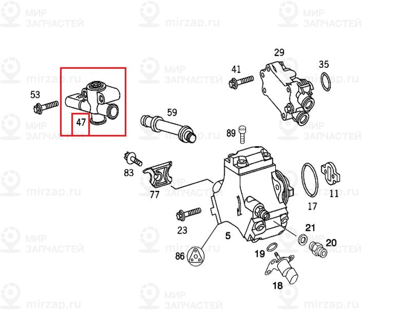 Клапан
 Mercedes-Benz A6110780049