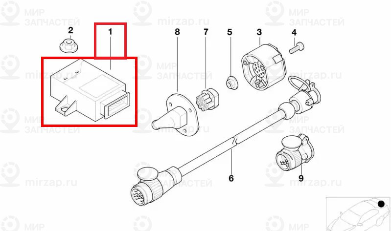 Модуль подключ. э/оборудования прицепа
 BMW 61356955253
