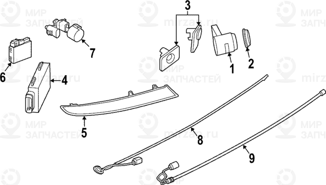 Отражатель Л
 BMW 63148083833