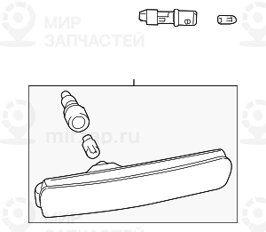Боковой габаритный фонарь Л
 BMW 63148389695