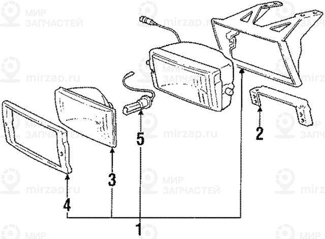 Оптический элемент фары п
 BMW 63171375050