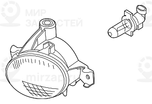 П/туман.фара с освещением поворотов л
 BMW 63177187631