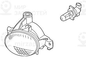 П/туман.фара с освещением поворотов п
 BMW 63177237434