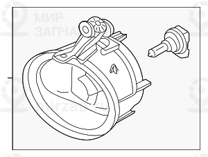 П/туман.фара с освещением поворотов л
 BMW 63177311351