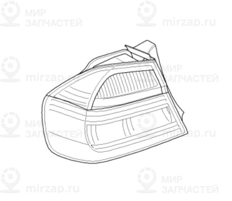 Блок задних фонарей на крыле Л
 BMW 63210406879