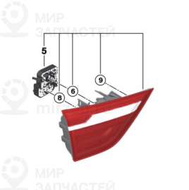 Heckleuchte Heckklappe Links
 BMW 63217331283
