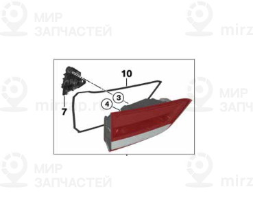 Heckleuchte Heckklappe Rechts
 BMW 63217350696