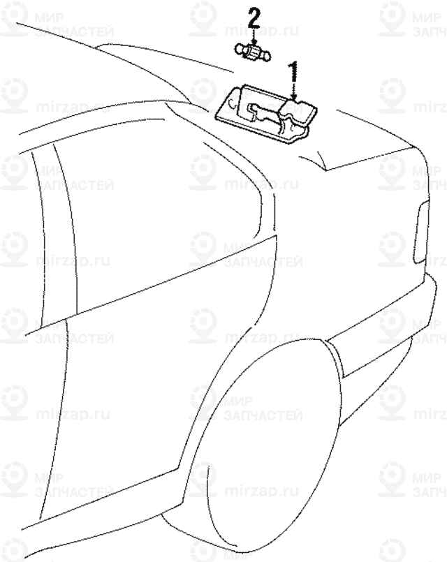Фонарь подсветки номерного знака
 BMW 63261387047