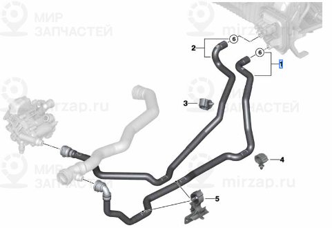 Kuhlmittelschlauch Vorlauf
 BMW 64219354459